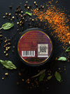 Back label of Maison Herb & Spice No. 3 tin showing full ingredient list, QR code, and spice blend information